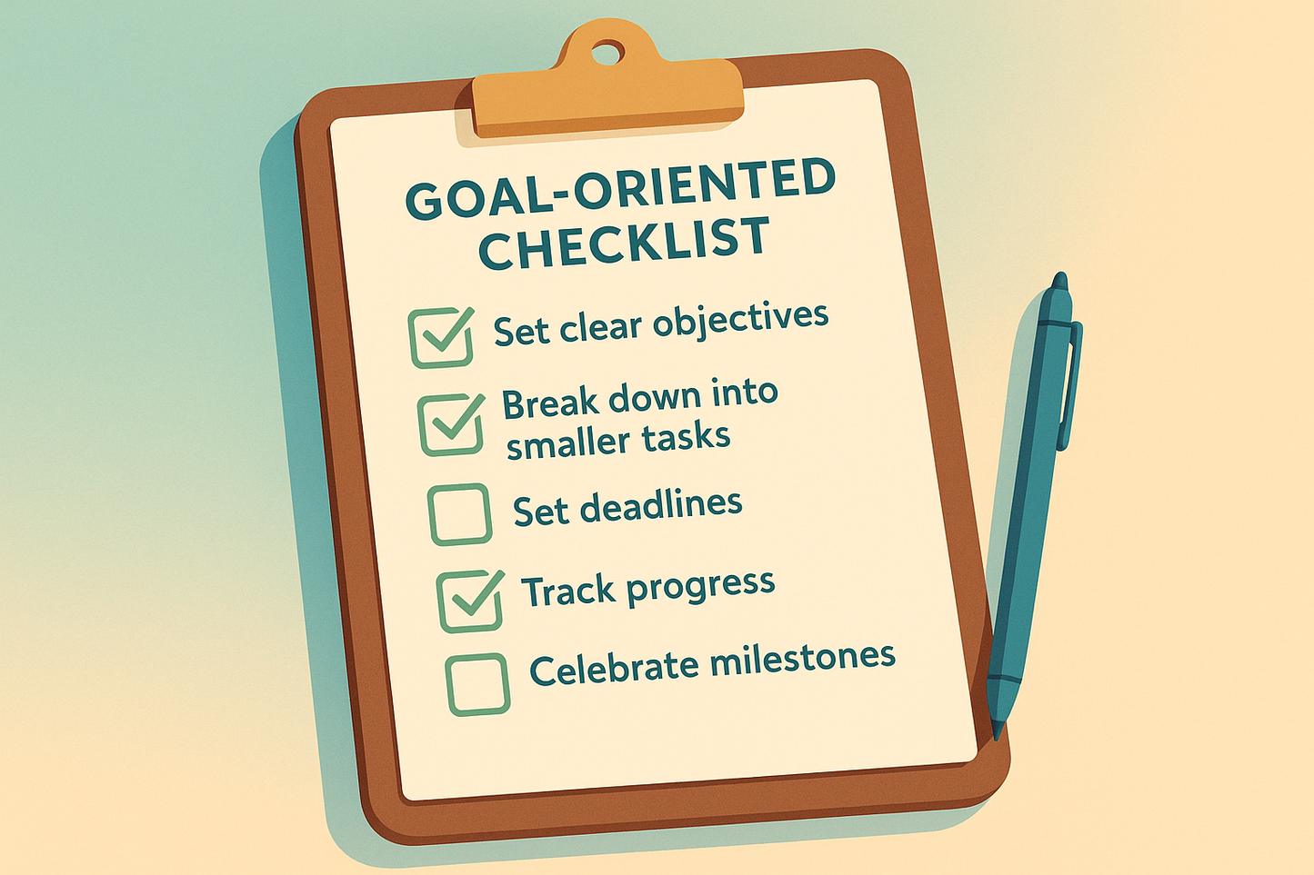 General image of a checklist used to help you accomplish goals